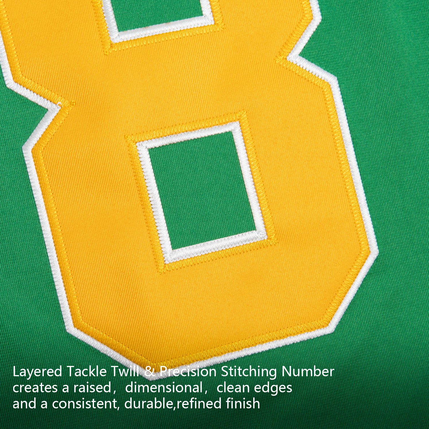 Custom Green Gold Premium College-inspired Football Jersey - All Stitched