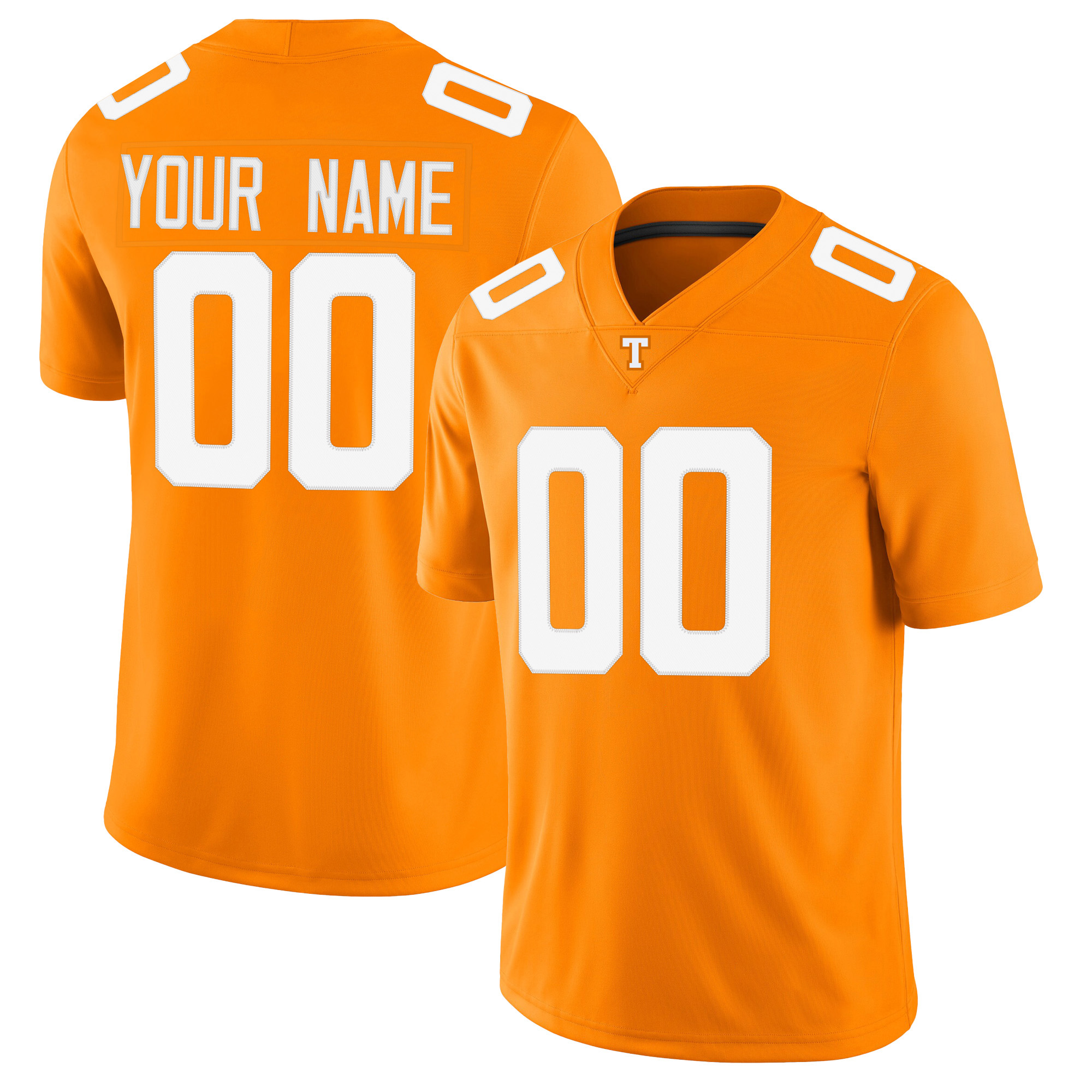 Custom Orange White Premium College-inspired Football Jersey - All Stitched