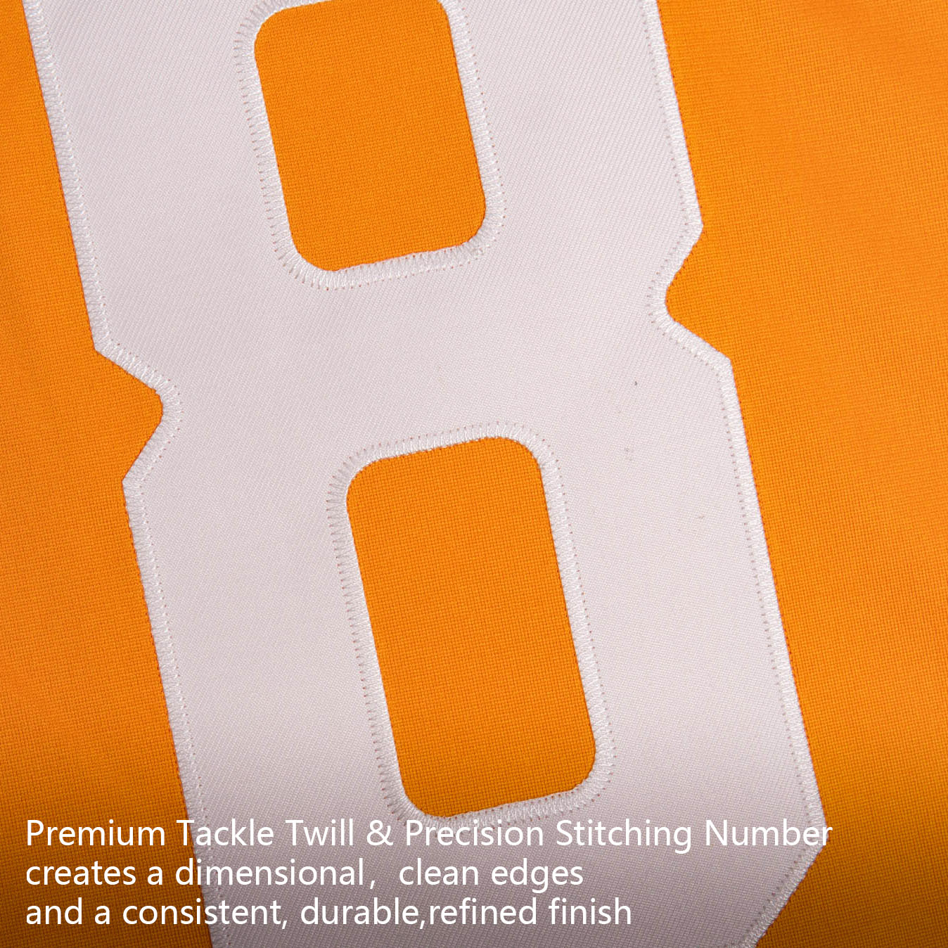 Custom Orange White Premium College-inspired Football Jersey - All Stitched
