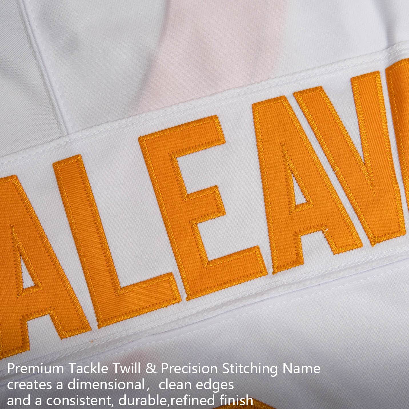 Custom White Orange Premium College-inspired Football Jersey - All Stitched