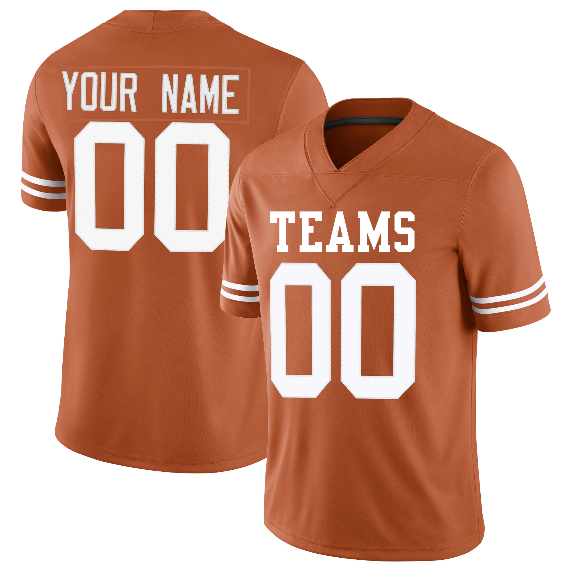 Custom Orange White Premium College-inspired Football Jersey - All Stitched