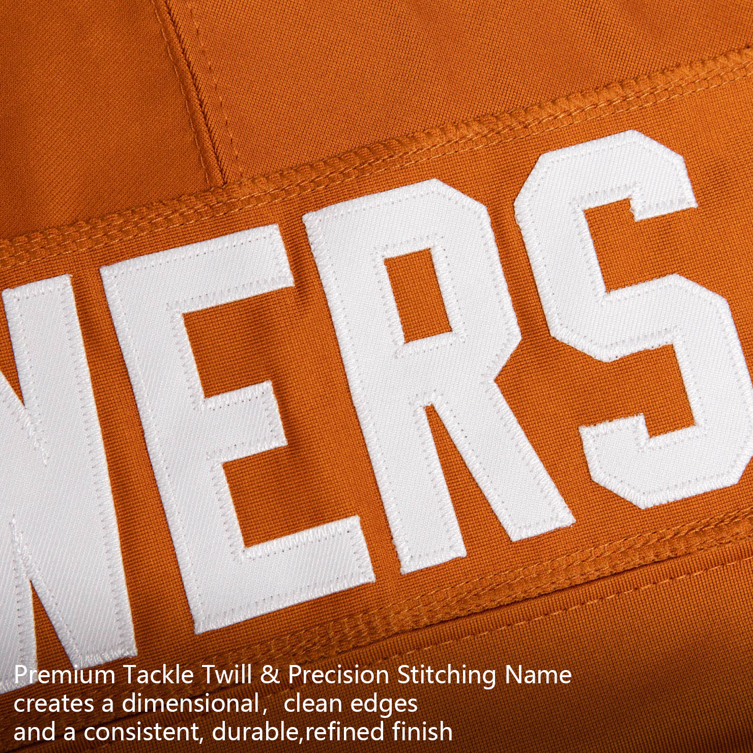 Custom Orange White Premium College-inspired Football Jersey - All Stitched