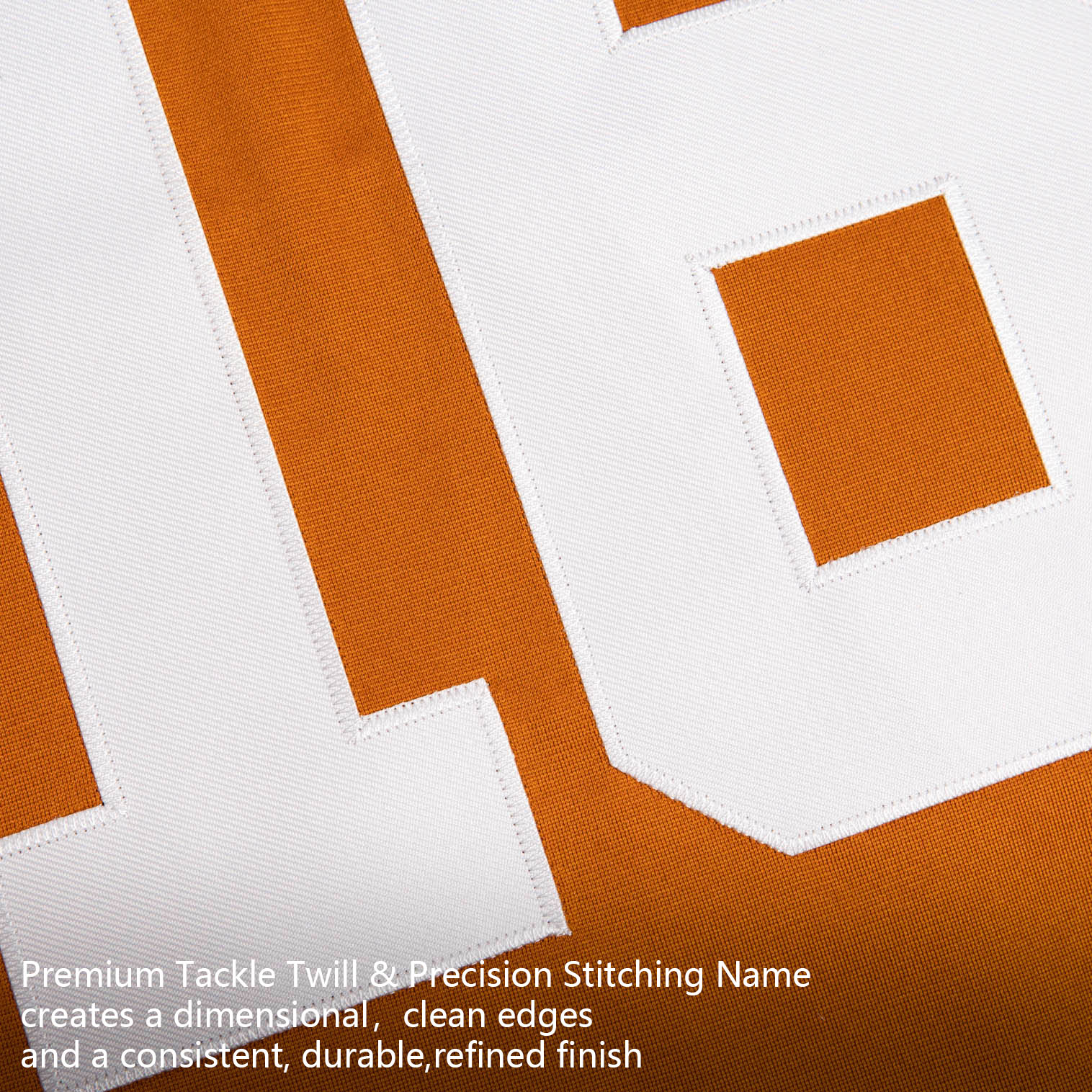 Custom Orange White Premium College-inspired Football Jersey - All Stitched