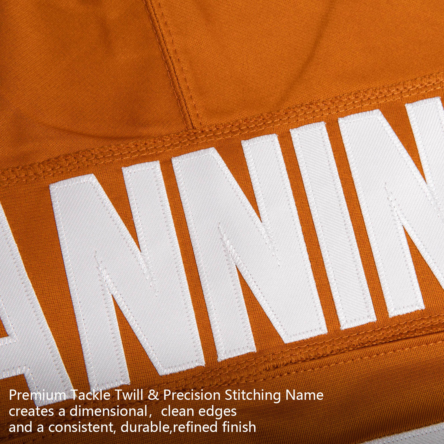 Custom Orange White Premium College-inspired Football Jersey - All Stitched