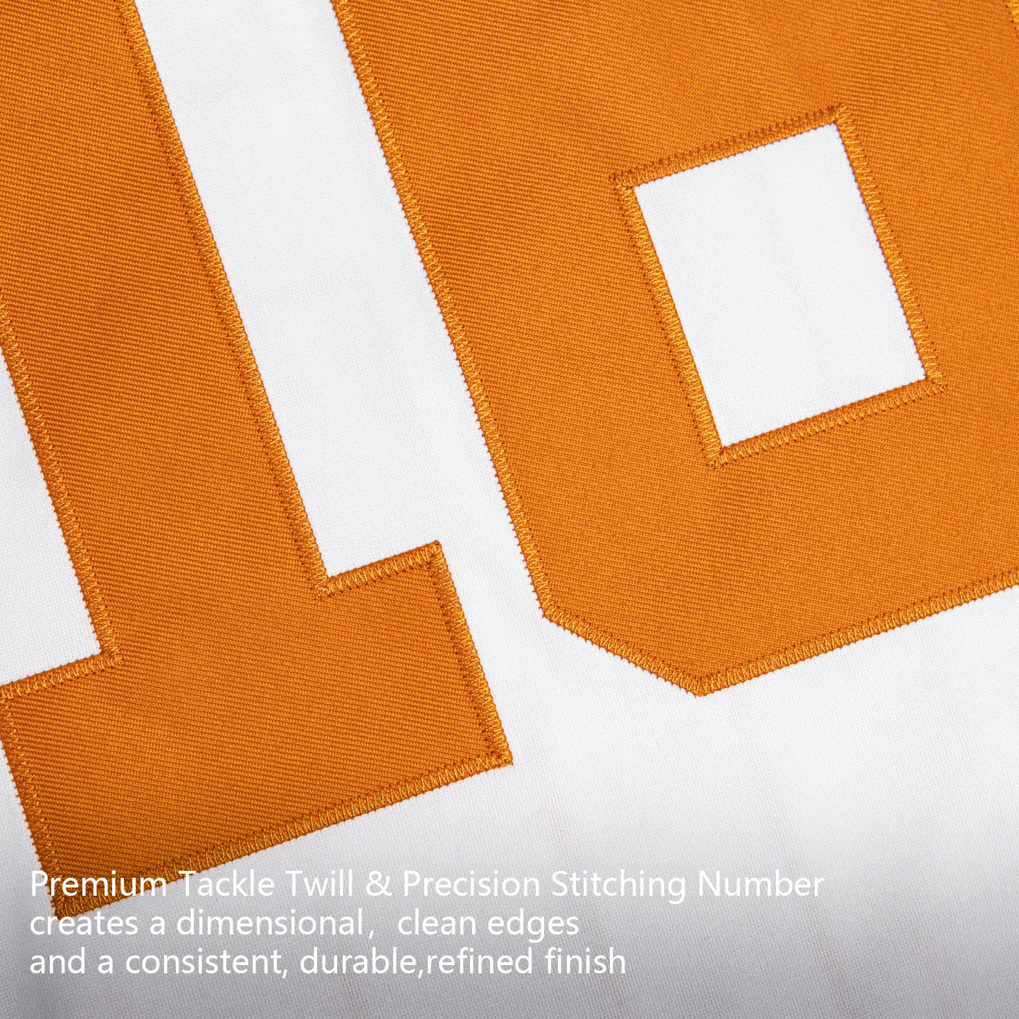 Custom White Orange Premium College-inspired Football Jersey - All Stitched