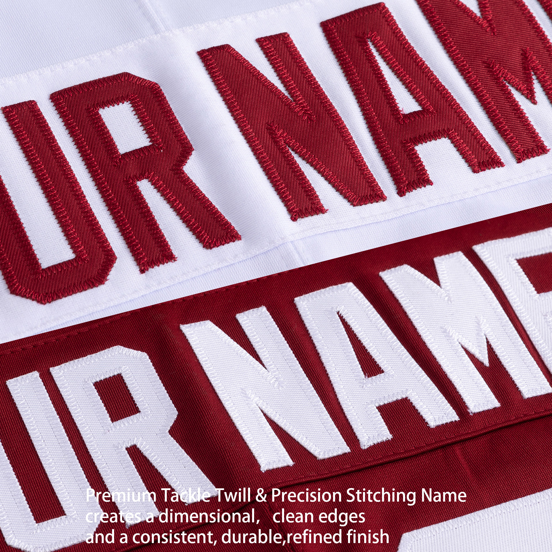 Custom Burgundy White Premium College-inspired Football Jersey - All Stitched
