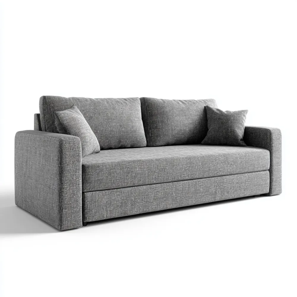 Canapé 2 places en tissu 180x90x85 cm - Gris - Design moderne