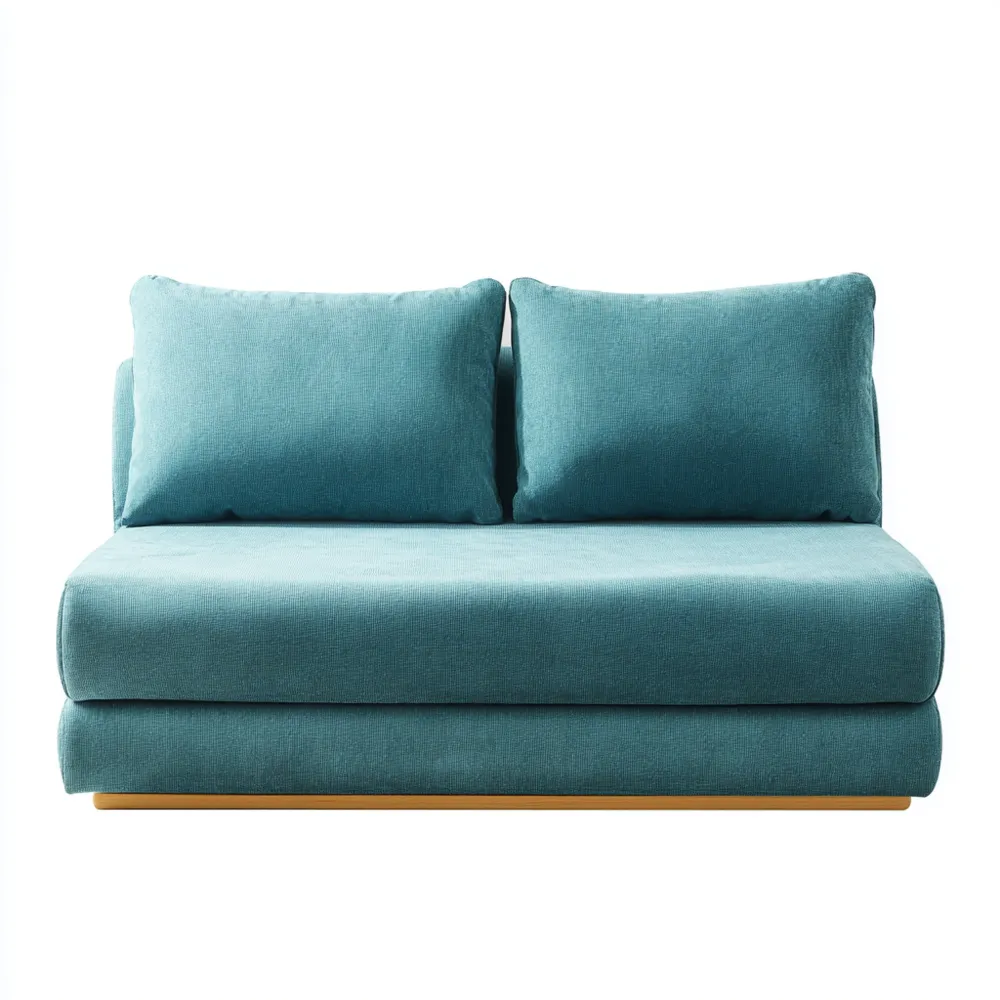 Canapé 2 places Tissu Bleu 150x85x75 cm – Style Moderne