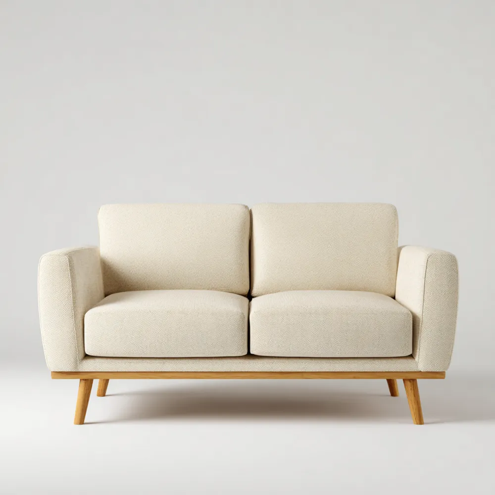 Canapé 2 places 140x80x85 cm – Beige – Design Scandinave