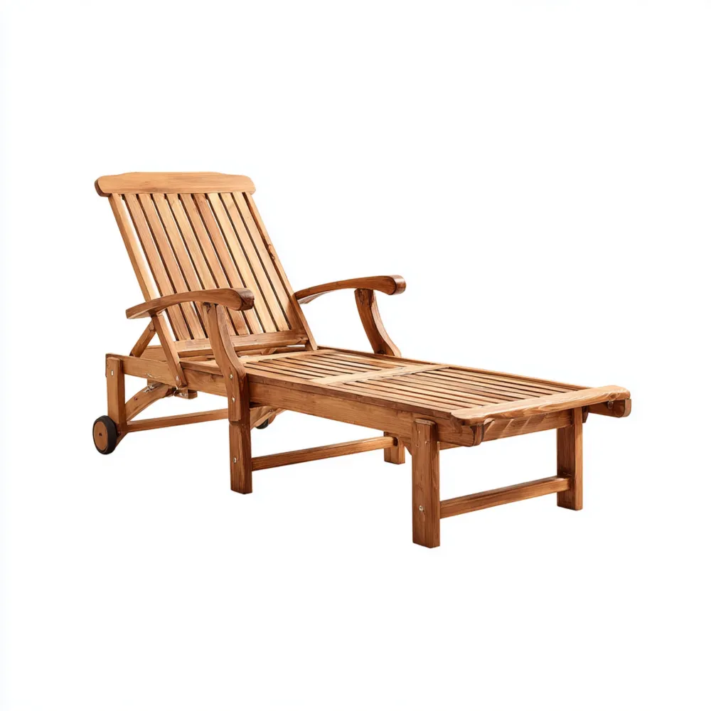 Lettino prendisole in legno - 200x70x35 cm - Design classico