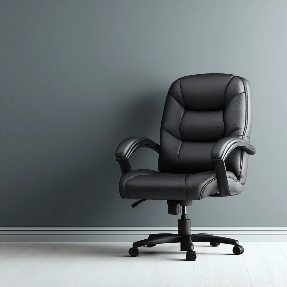 Sedia da ufficio ergonomica in Pelle Sintetica Nero 70x65x120 cm - Design regolabile