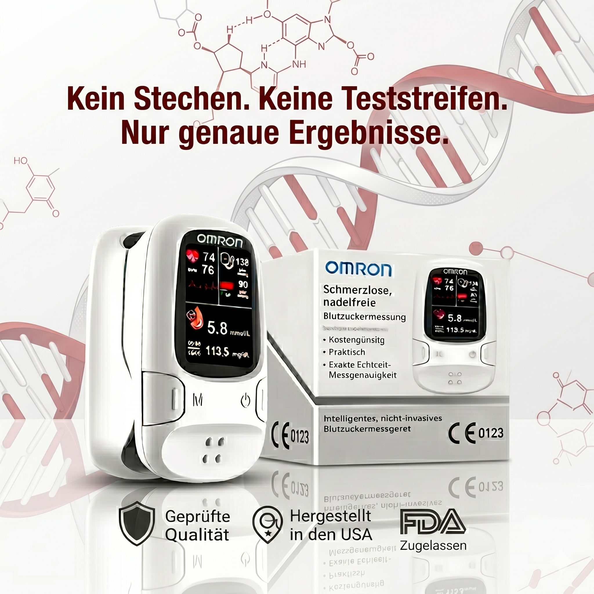 🔥Omron™ 2026 Nicht-invasives Blutzuckermessgerät – Schmerzfrei & Ohne Stechen