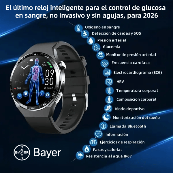 ✨Investigación médica e innovación tecnológica: el reloj de terapia láser no invasiva de Bayer puede monitorear la frecuencia cardíaca, la presión arterial y los niveles de azúcar en sangre en tiempo real💖