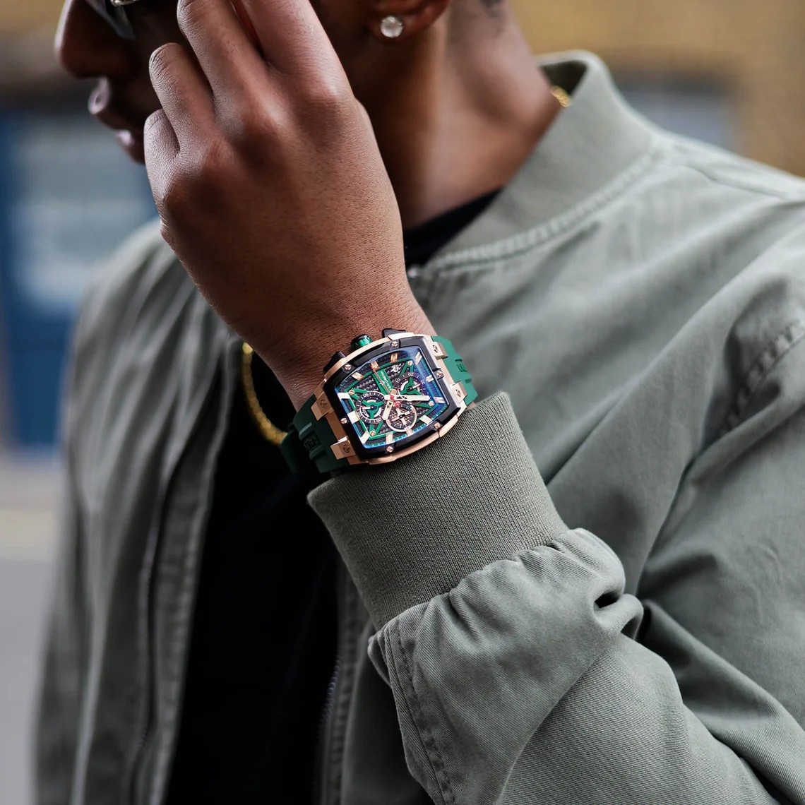 Polaris Chrono – Елегантен мъжки хронограф – Горско зелено