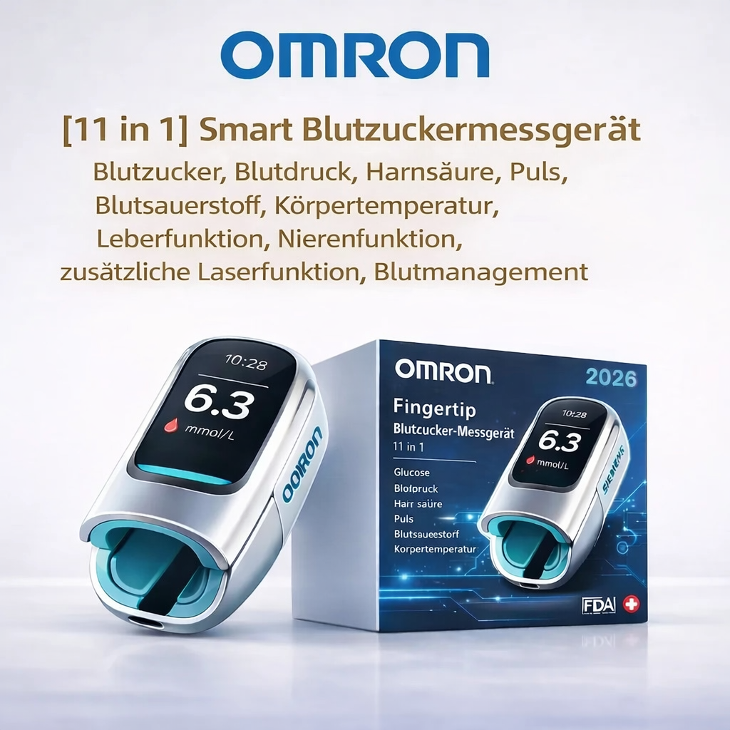 🔥Nie wieder Nadeln und Schmerzen! | Omron™ Nicht-invasives Blutzuckermessgerät – Blutzuckermessung einfach und präzise, ​​jederzeit und überall 🔥