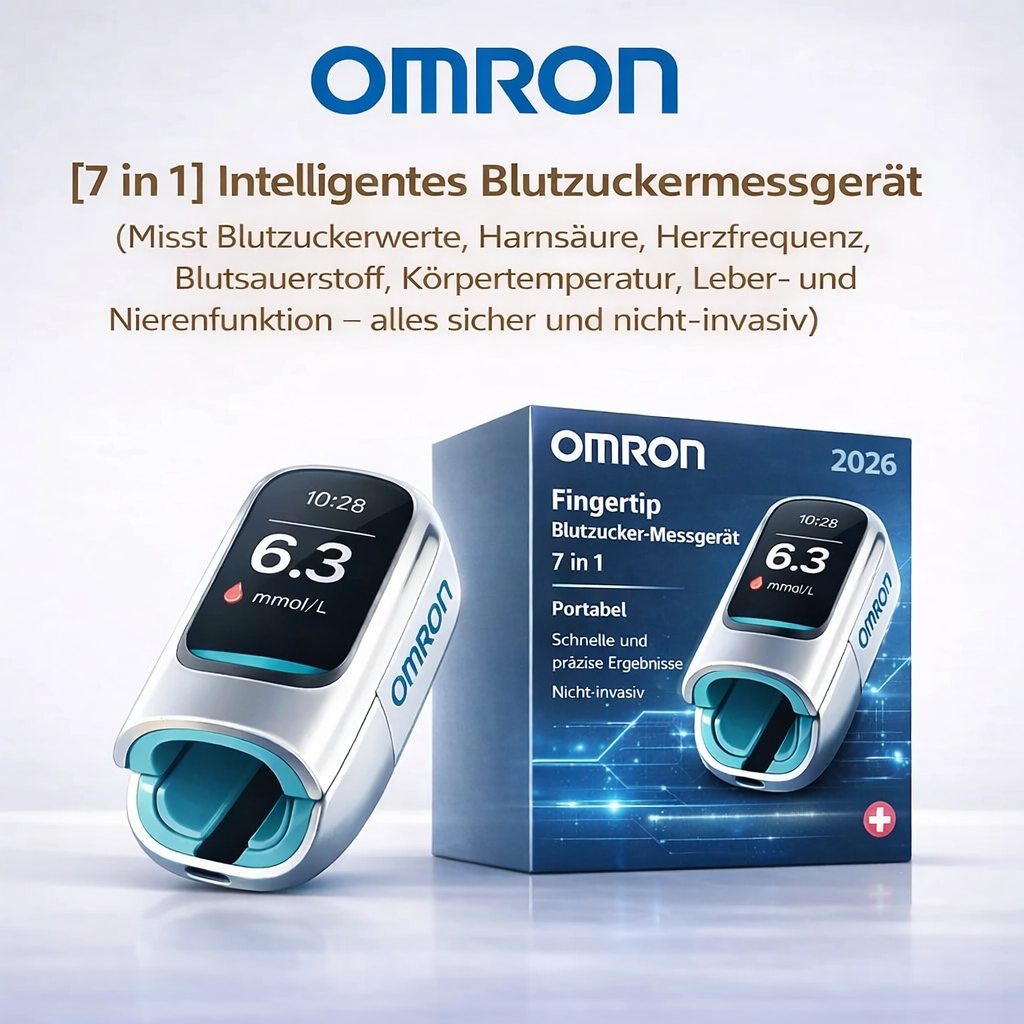 🔥Nie wieder Nadeln und Schmerzen! | Omron™ Nicht-invasives Blutzuckermessgerät – Blutzuckermessung einfach und präzise, ​​jederzeit und überall 🔥