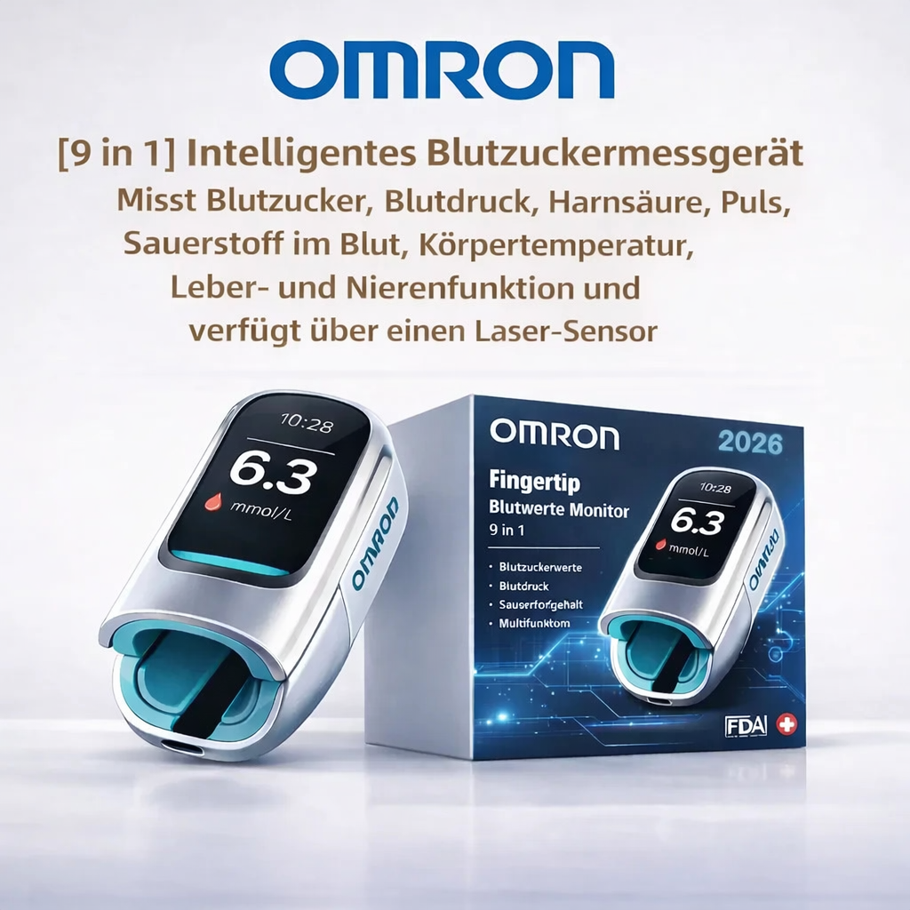 🔥Nie wieder Nadeln und Schmerzen! | Omron™ Nicht-invasives Blutzuckermessgerät – Blutzuckermessung einfach und präzise, ​​jederzeit und überall 🔥