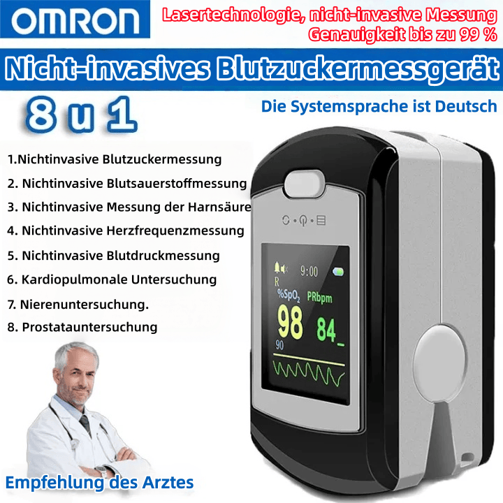 [Importiert aus Japan] Omrons neuestes nadelfreies, nicht-invasives Multifunktions-Blutzuckermessgerät