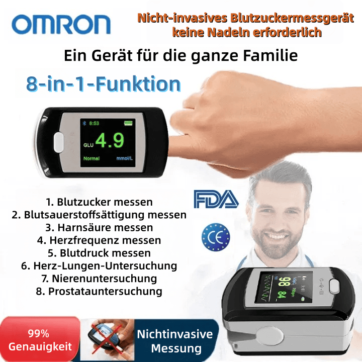 [Importiert aus Japan] Omrons neuestes nadelfreies, nicht-invasives Multifunktions-Blutzuckermessgerät