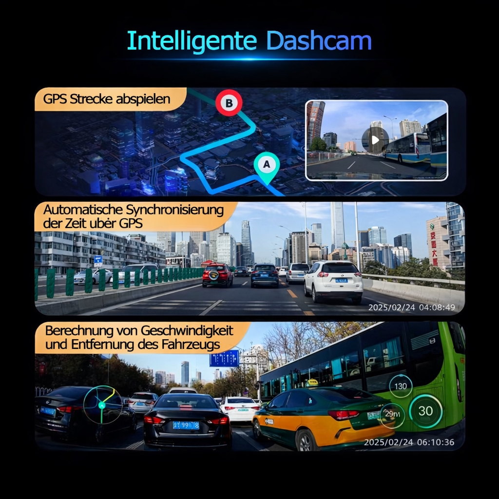 Die smarte Dashcam Garmin G980 verfügt über künstliche Intelligenz und Sprachsteuerung und ist mit vier Kameras ausgestattet, die 360°-Panoramaaufnahmen, 4K-Ultra-HD-Nachtsicht und GPS-Positionierung unterstützen.