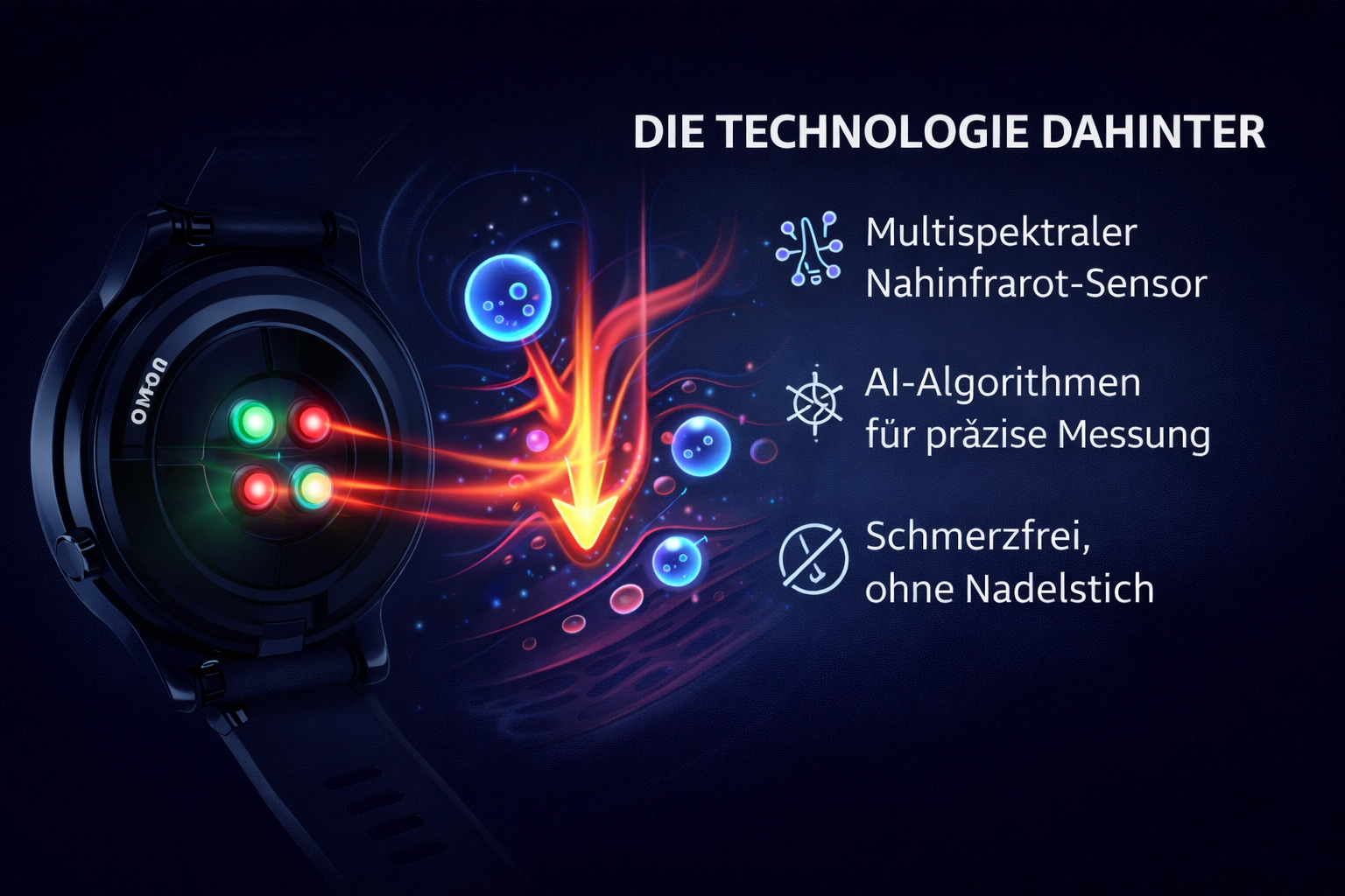Omron Smart Blutzuckermessgerät Pro – Schmerzfreies 4-in-1-Gesundheitsmonitor