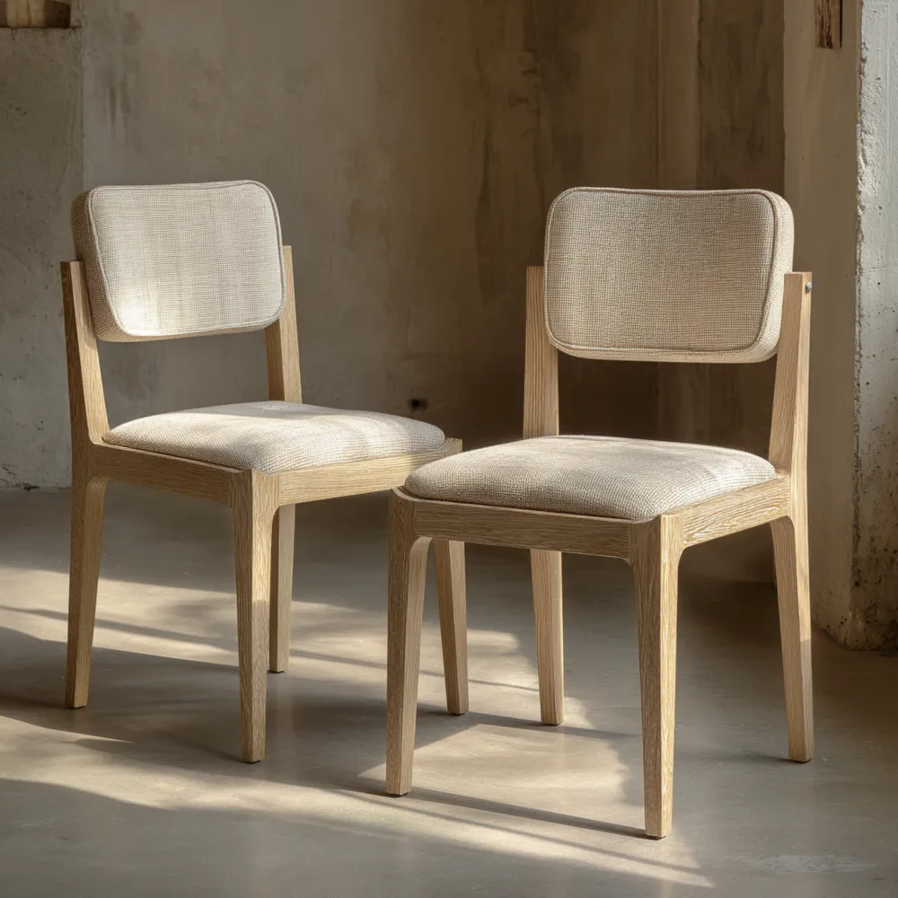 Sedia da pranzo con rivestimento in tessuto 45x50x85 cm - Design contemporaneo