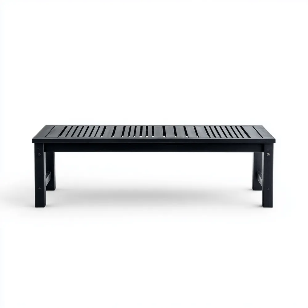 Panca da pranzo in legno 180x50x45 cm – Nero – Design contemporaneo