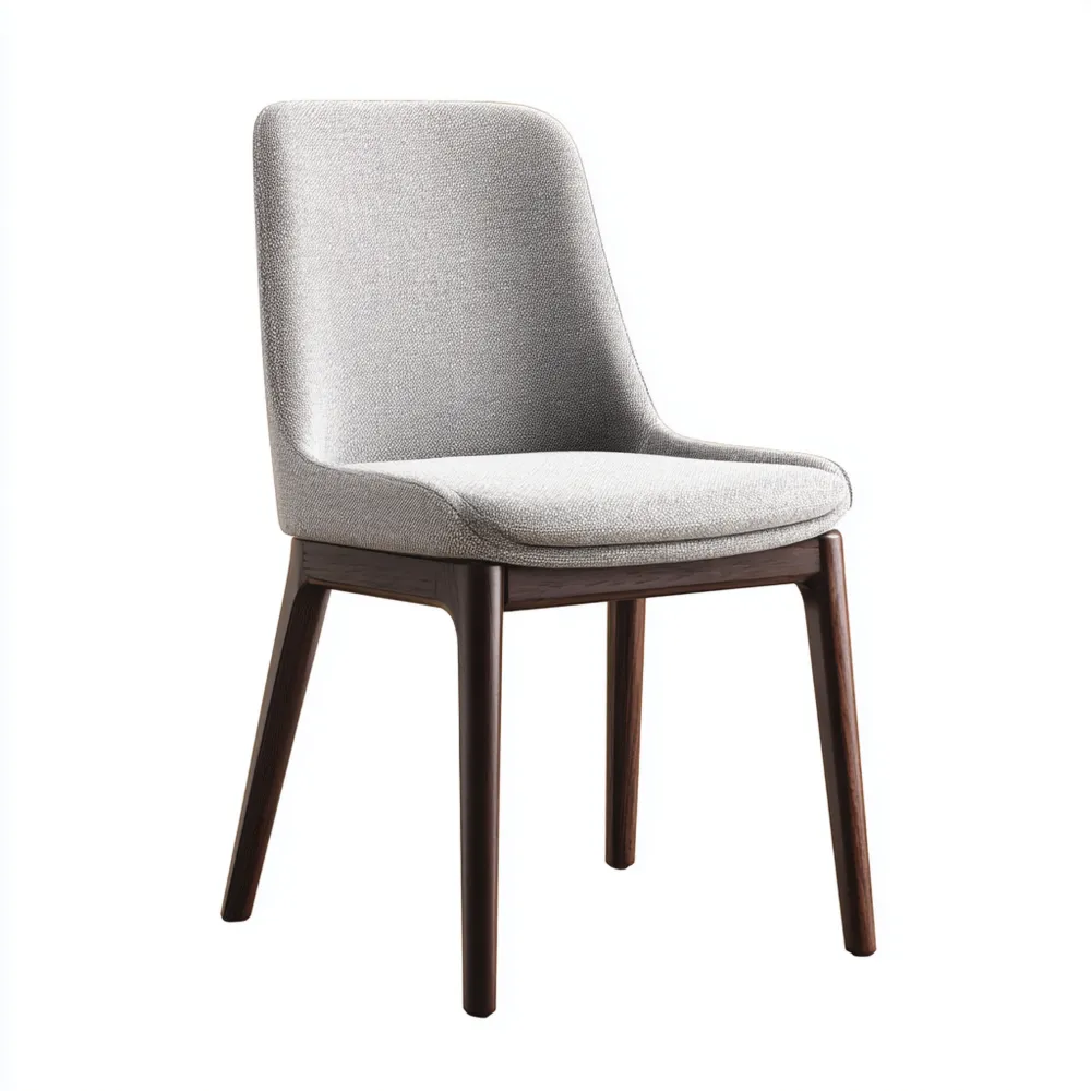 Sedia da Pranzo Imbottita in Tessuto 50x55x85 cm – Grigio Chiaro – Design Moderno