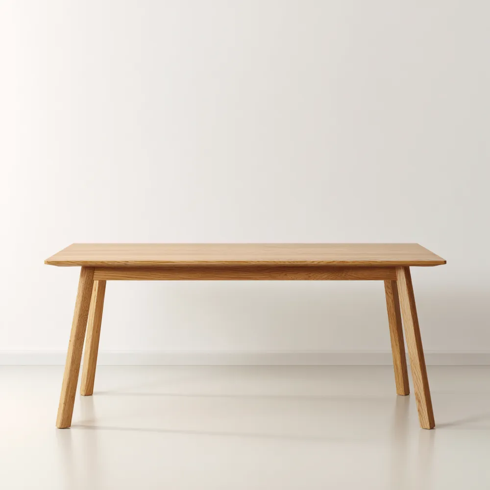 Tavolo da pranzo in legno massello 180x90x75 cm - Naturale - Design minimalista