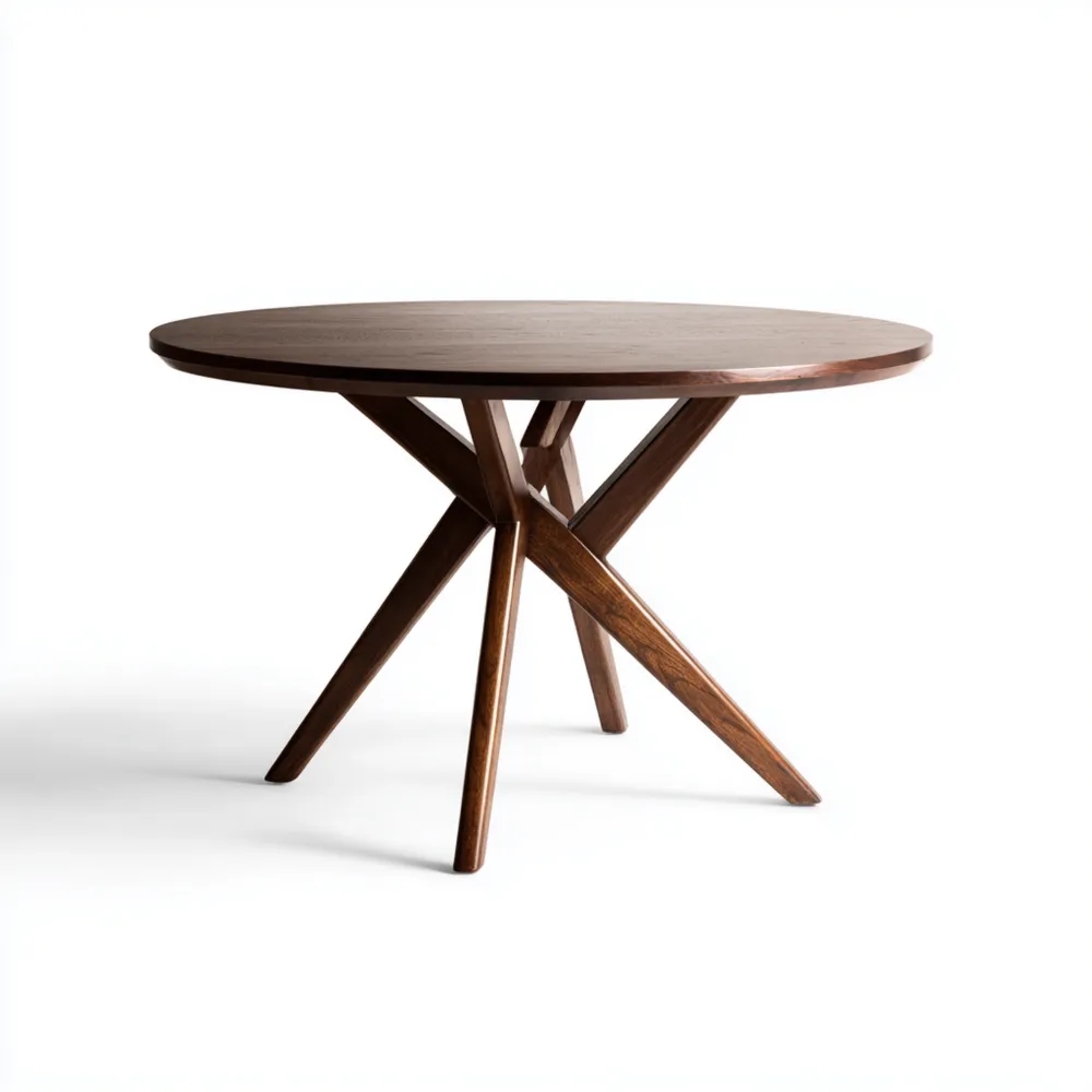 Tavolo da pranzo rotondo in legno 120x120x75 cm - Design moderno