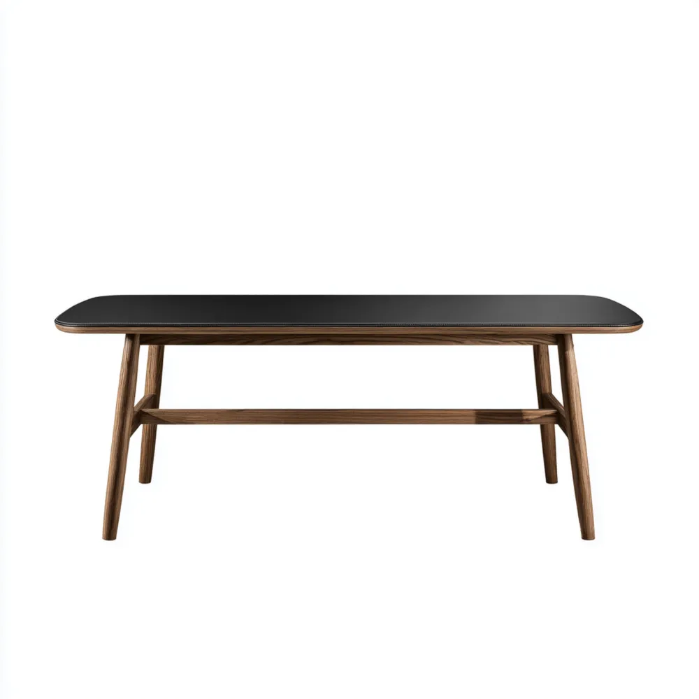 Tavolo da pranzo in legno 200x90x75 cm - Nero - Stile moderno