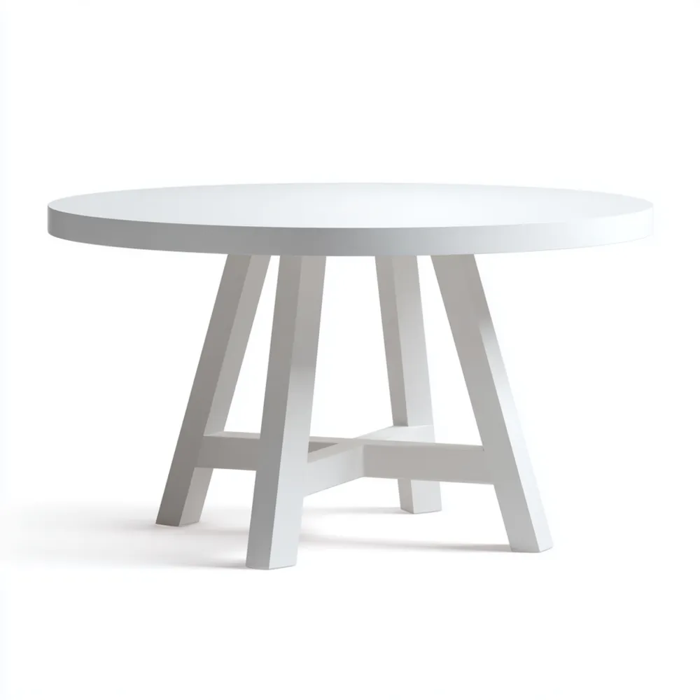 Tavolo da pranzo Rotondo 120x120x75 cm – Bianco – Design Contemporaneo