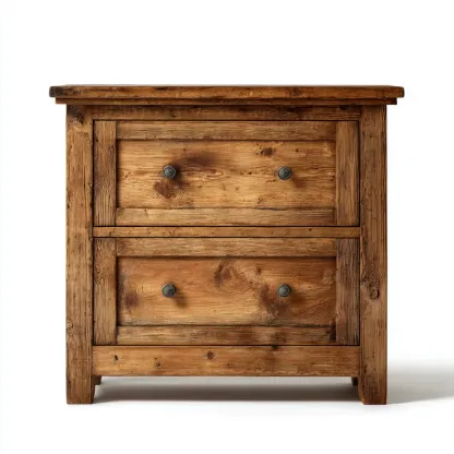 Comodino Legno Massello 60x40x70 cm - Legno Naturale