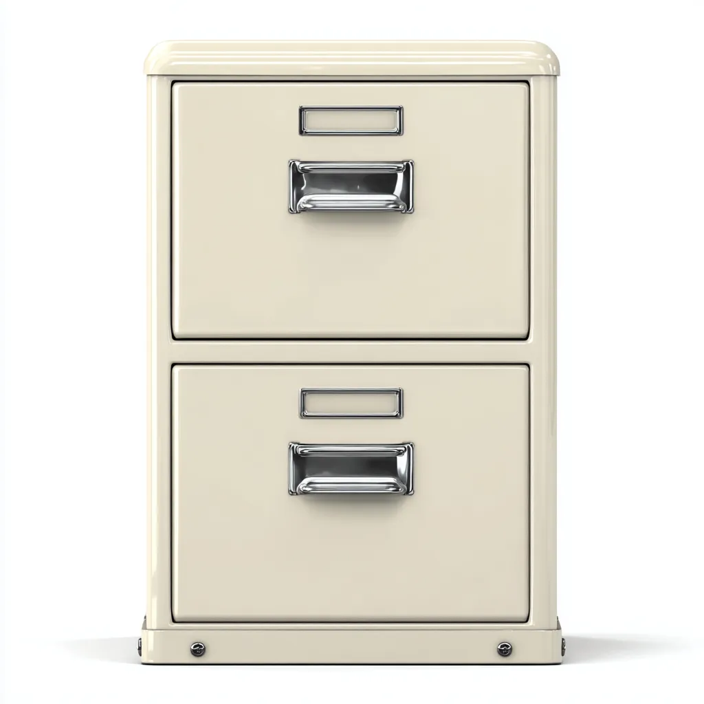 Armadio per ufficio in metallo 42x55x78 cm - crema - per archivio - stile vintage-Roomgohaus