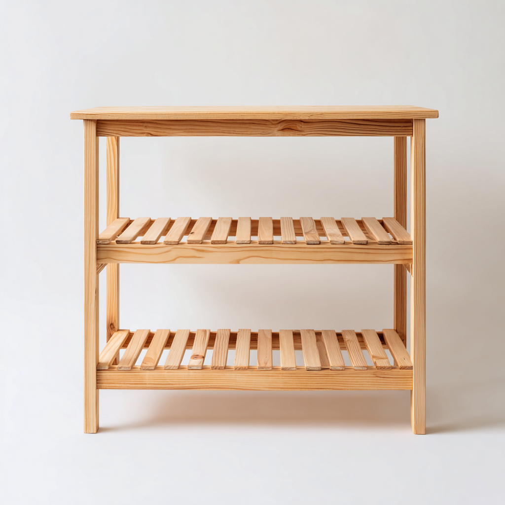 Scarpiera Legno 70x30x60 cm - Marrone chiaro - Stile naturale-Roomgohaus