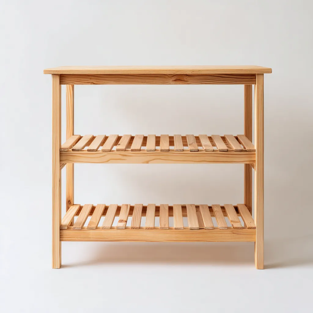 Scarpiera Legno 70x30x60 cm - Marrone chiaro - Stile naturale-Roomgohaus