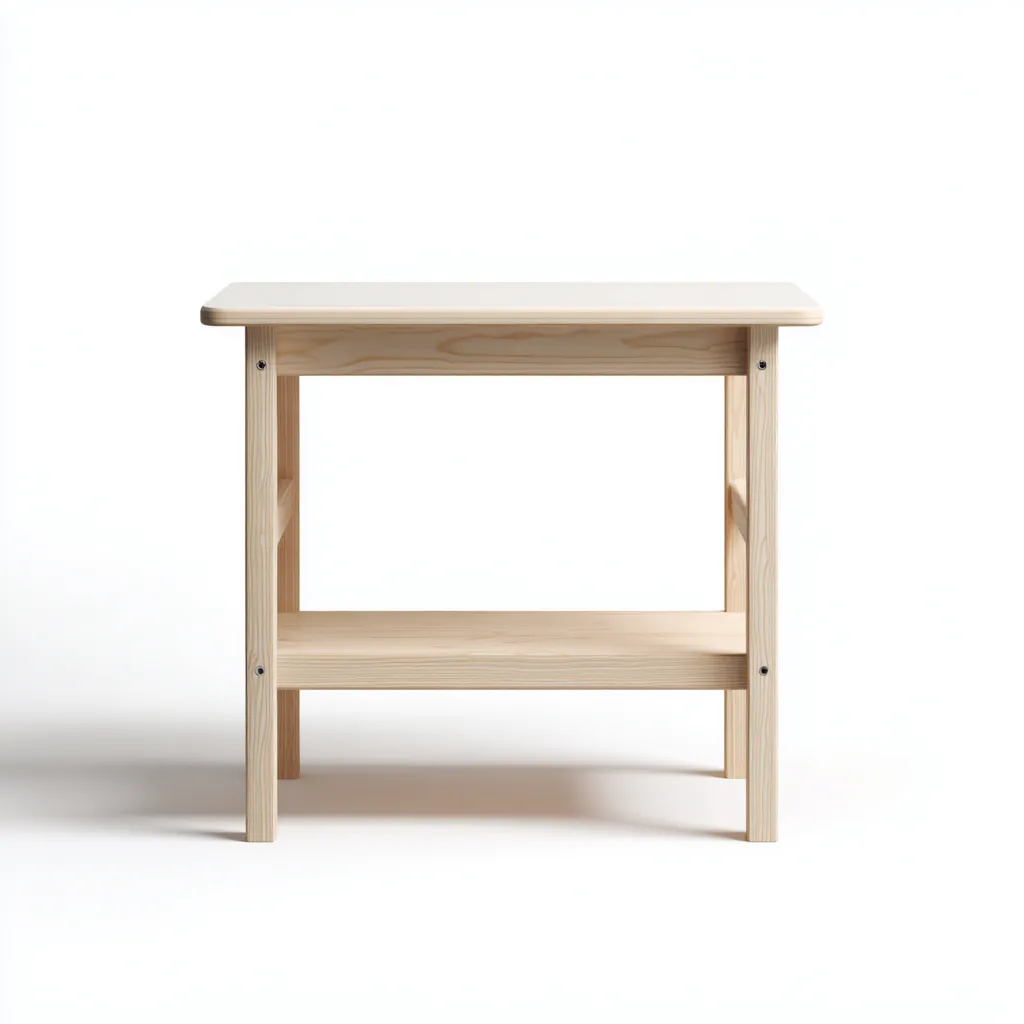 Scrivania per bambini in legno 100x50x65 cm - legno naturale - design semplice per studio-Roomgohaus