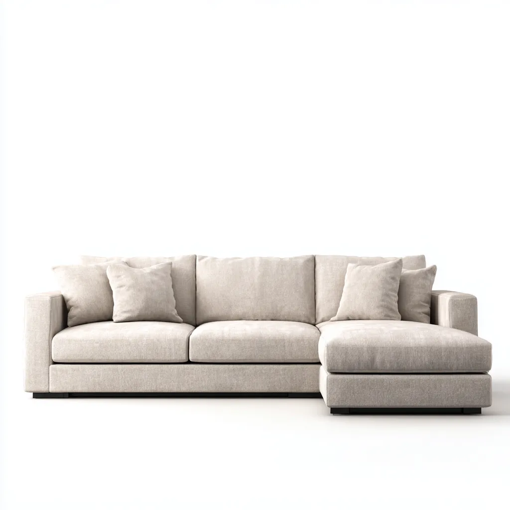 Divano angolare Tessuto 270x165x90 cm - Beige - Stile moderno-Roomgohaus