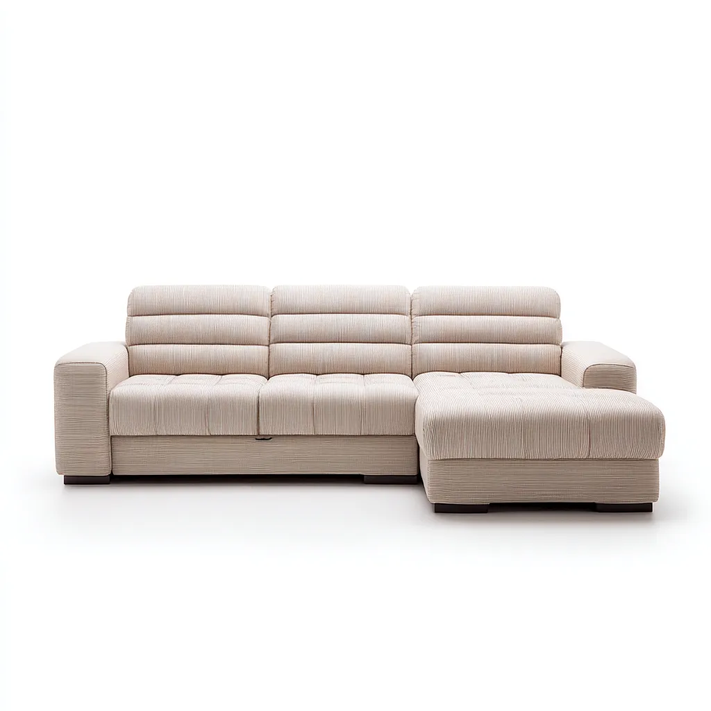 Divano angolare Tessuto 270x170x88 cm - Beige - Stile moderno-Roomgohaus