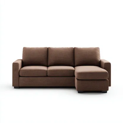 Divano angolare Tessuto 260x160x90 cm - Marrone - Stile moderno-Roomgohaus