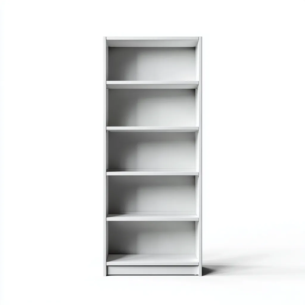 Libreria in legno 80x30x185 cm - bianco - adatta a soggiorno - design moderno-Roomgohaus