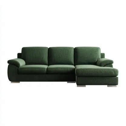 Divano angolare Tessuto Metallo 270x165x95 cm - Verde - Stile moderno-Roomgohaus