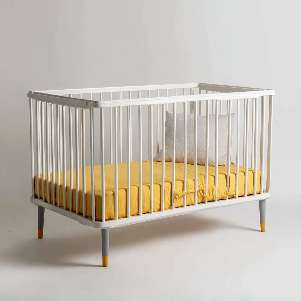 Lettino per bambini in legno 130x70x95 cm - bianco - adatto alla cameretta - design moderno-Roomgohaus