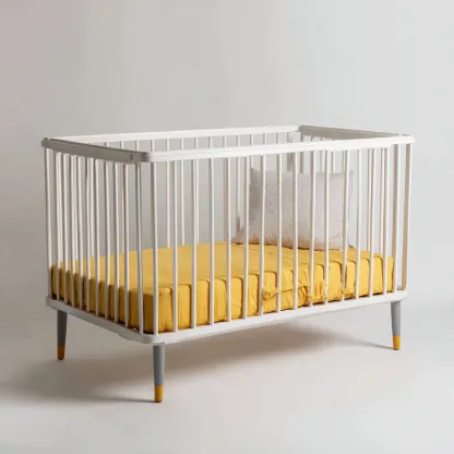 Lettino per bambini in legno 130x70x95 cm - bianco - adatto alla cameretta - design moderno-Roomgohaus