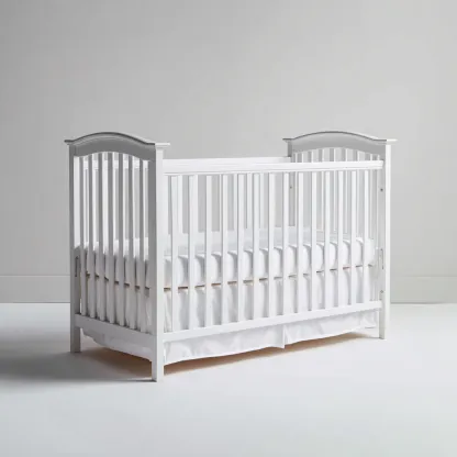 Lettino per bambini in legno 125x70x105 cm - bianco - adatto alla cameretta - design classico-Roomgohaus