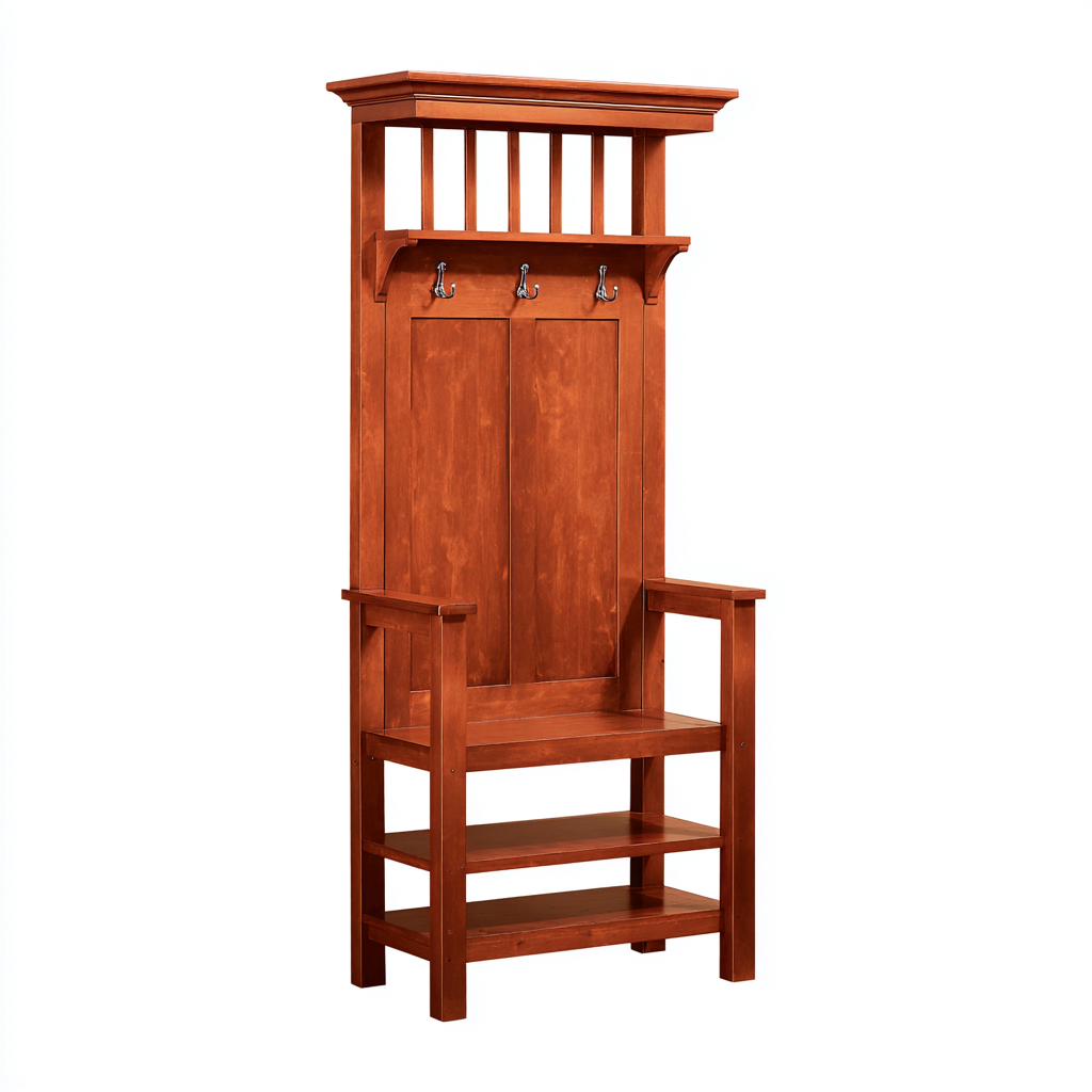 Attaccapanni Legno 70x45x180 cm - Legno - Design classico-Roomgohaus