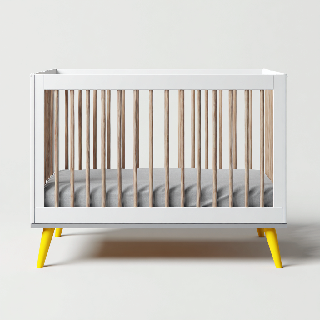 Lettino per bambini in legno 130x70x95 cm - bianco - adatto alla cameretta - design moderno-Roomgohaus