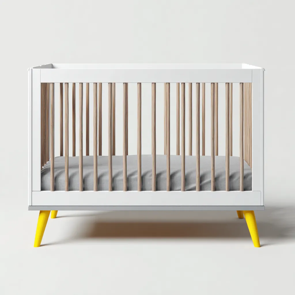 Lettino per bambini in legno 130x70x95 cm - bianco - adatto alla cameretta - design moderno-Roomgohaus