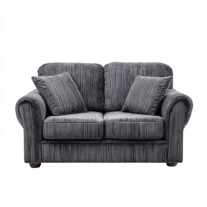 Divano lineare Tessuto 150x85x90 cm - Grigio - Stile moderno-Roomgohaus