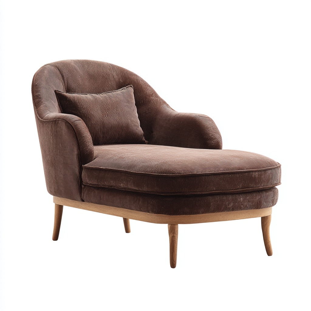 Chaise longue Tessuto Legno 180x80x85 cm - Marrone - Design moderno-Roomgohaus